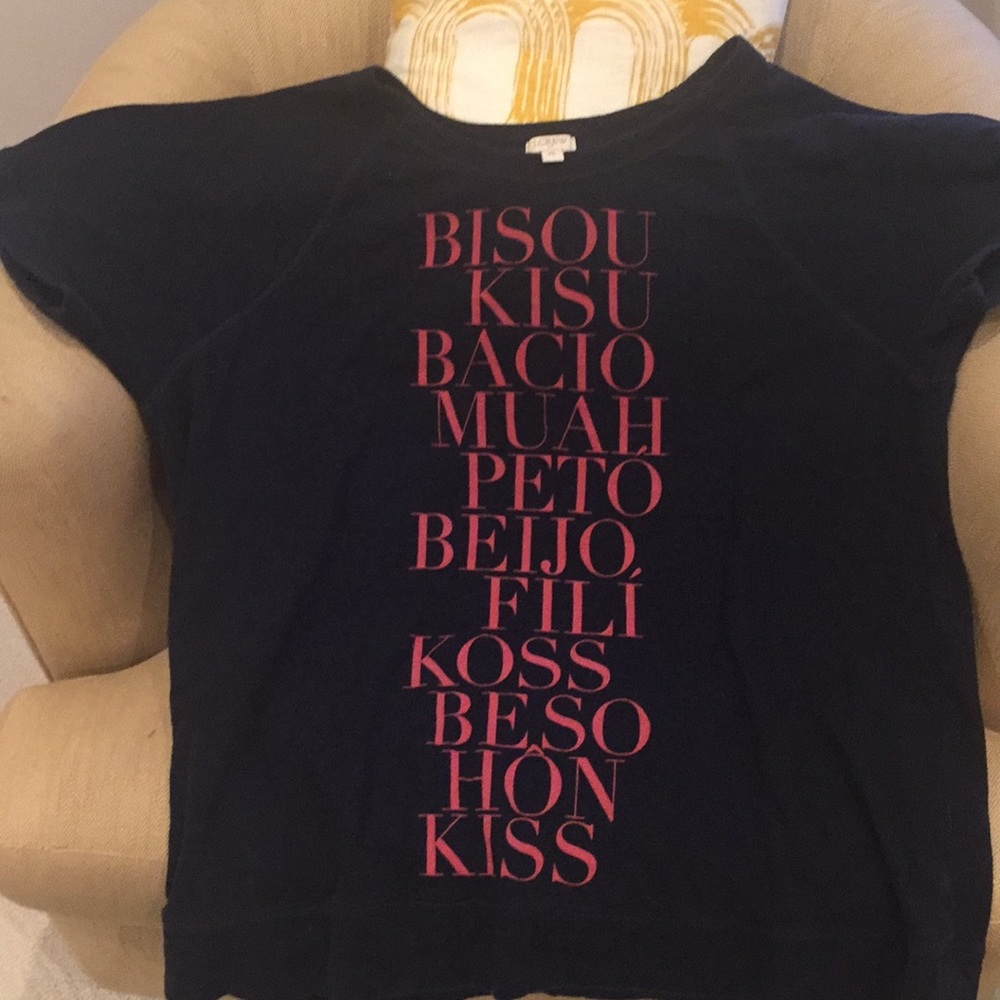 Jcrew kiss sweatshirt xl